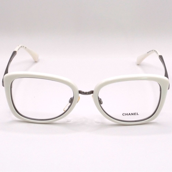 CHANEL Accessories - Chanel Women’s Eyeglasses | White & Silver Frame | 50-18-135 | Made in Italy